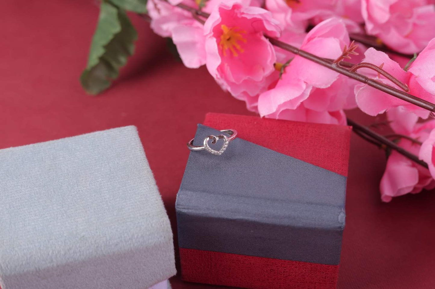 β¨ 925 Sterling Silver Heart Ring ππ with Sparkling Zircon Accents β Adjustable
