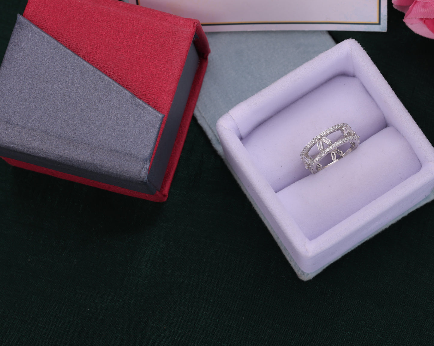 β¨ 925 Sterling Silver Eternity Band | Baguette & Round Cut Sparkle π