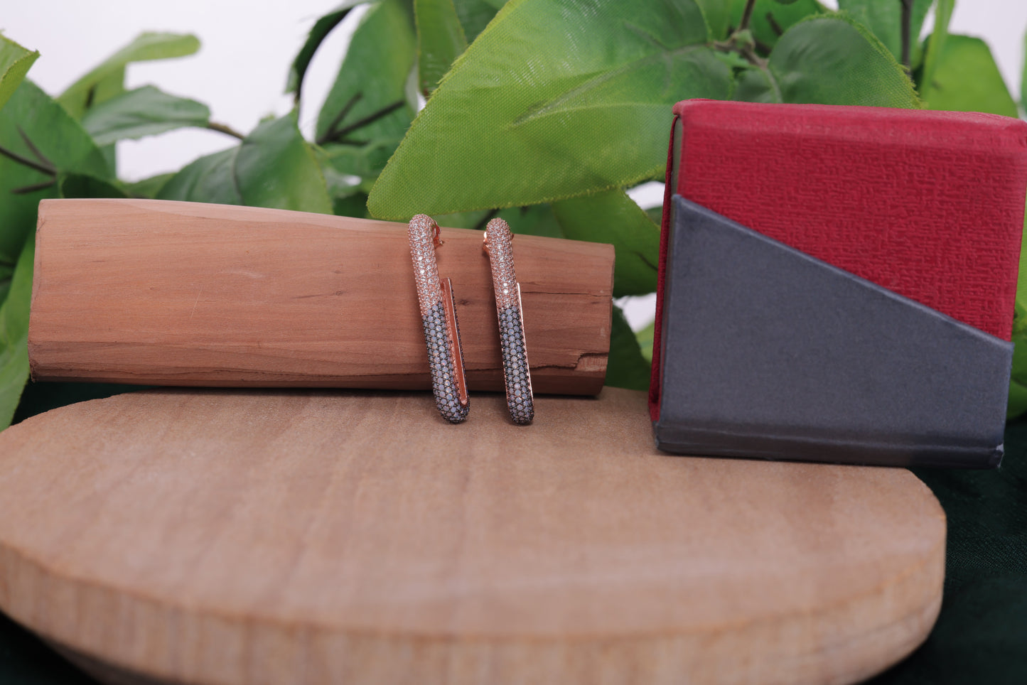 π·οΈ 925 Sterling Silver Rose Gold Plated Designer Earrings with Dual-Tone Sparkle β Modern Unisex Jewelry