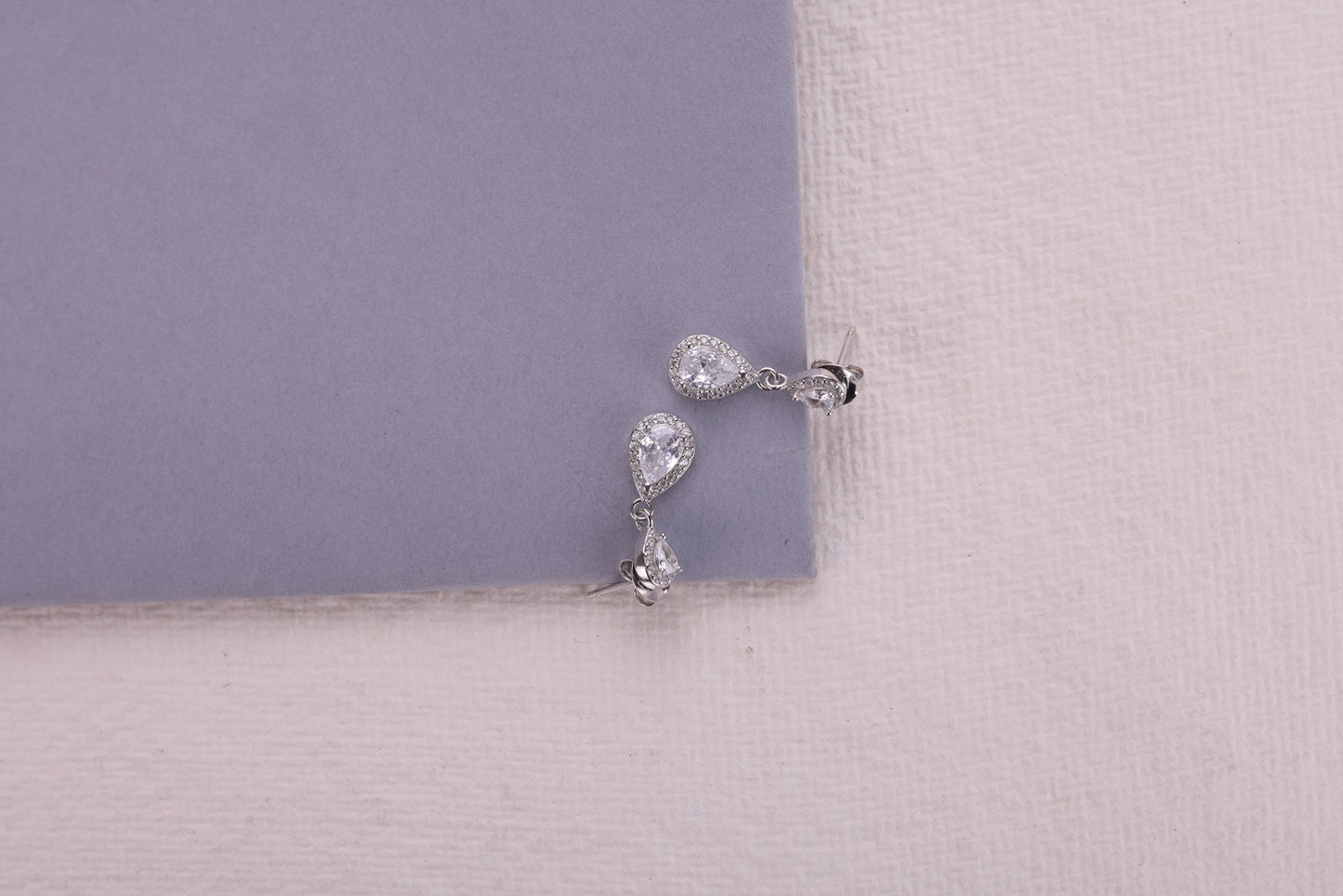 π·οΈ 925 Sterling Silver πͺ Teardrop Cubic Zirconia Drop Earrings β Elegant Jewelry for Women