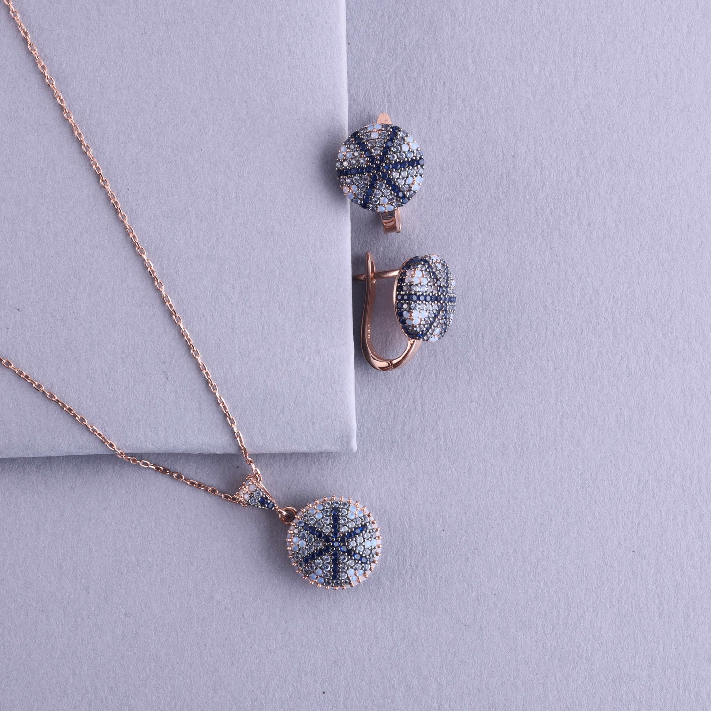 πβ¨ Elegant 925 Sterling Silver Pendant Set with Earrings β π΅βͺ CZ Studded Round Design β ππ Party & Daily Wear Jewelry