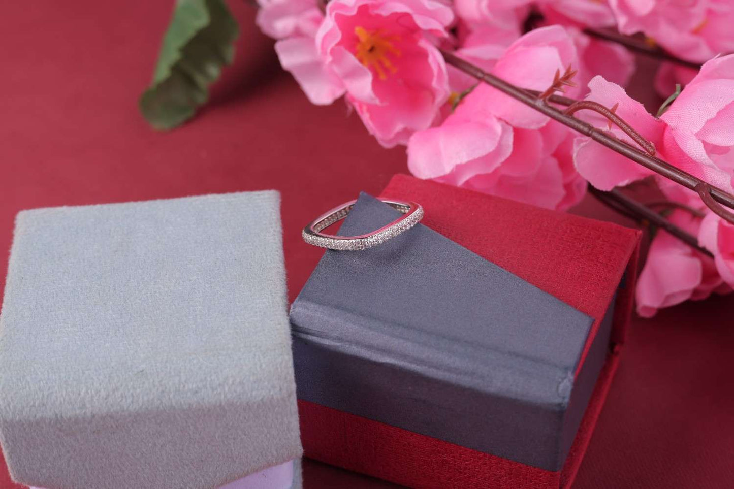 πΈ 925 Sterling Silver Eternity Band | Dainty CZ Pave Ring π