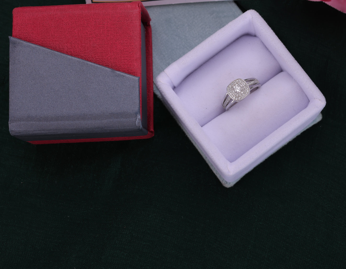 🌟 925 Sterling Silver Cushion Halo Ring | Elegant Sparkling Design for Women 💍