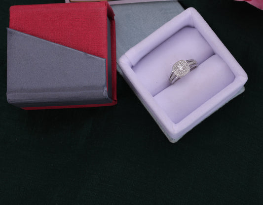 🌟 925 Sterling Silver Cushion Halo Ring | Elegant Sparkling Design for Women 💍