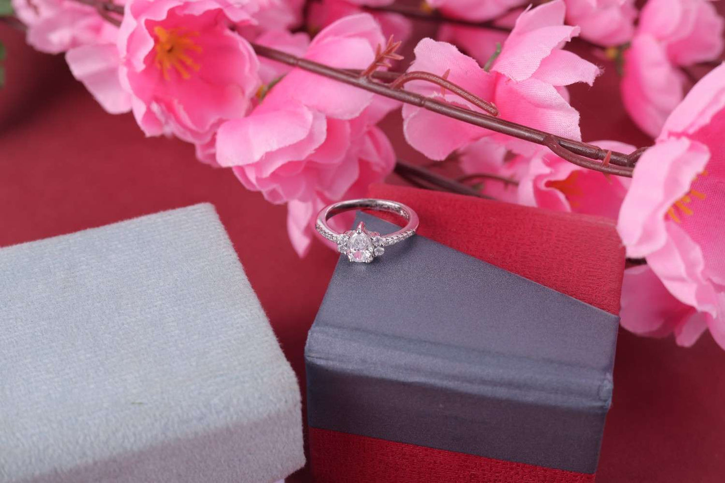 ✨ 925 Sterling Silver Pear Cut CZ Ring 💍 Elegant Design for Women & Girls