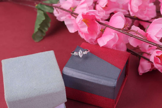 ✨ 925 Sterling Silver Marquise Cut Zircon Ring 💍✨ Elegant Women’s Jewelry