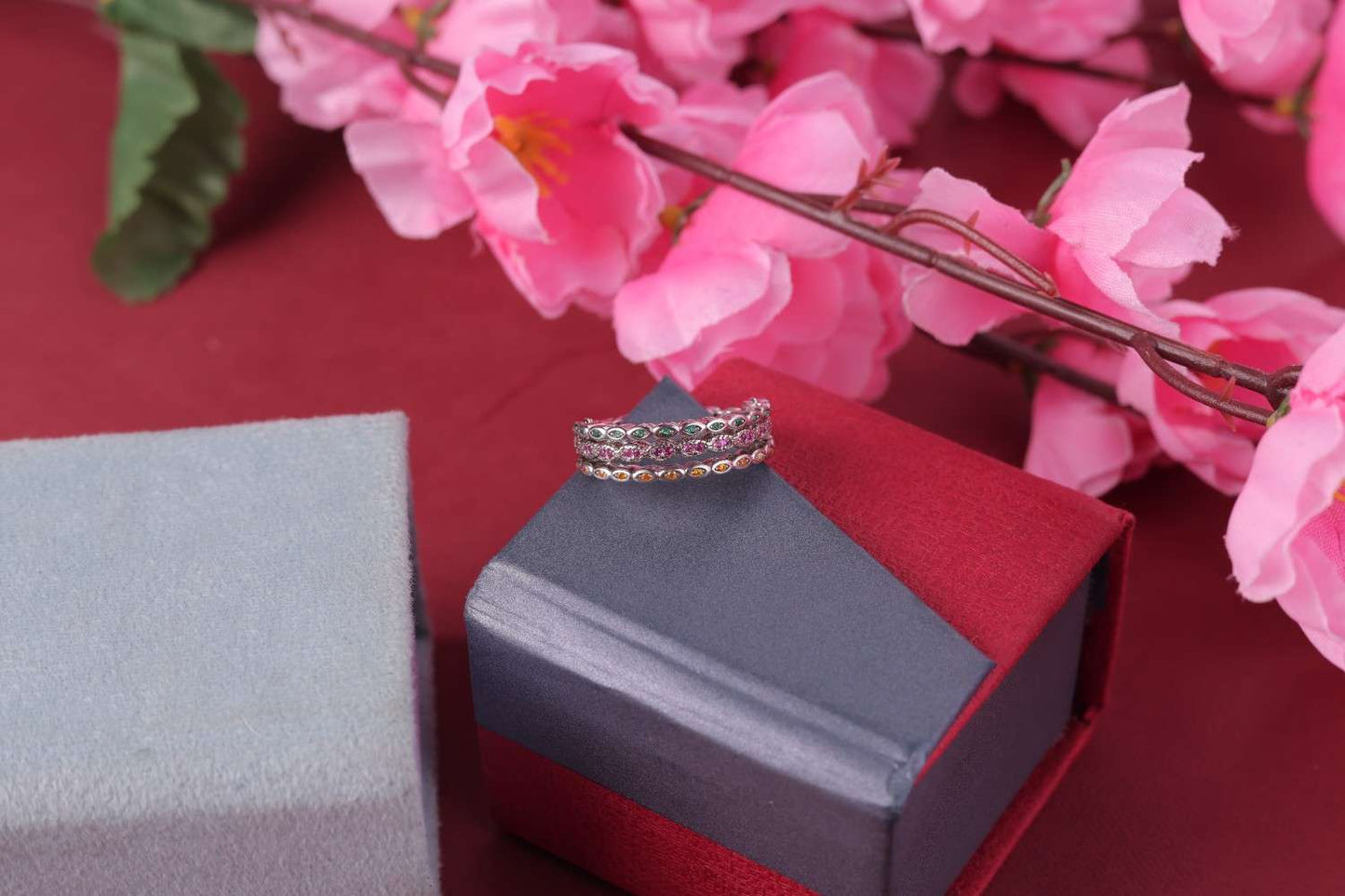 925 Sterling Silver Multi-Color Stone Ring 🌈💍 – Stylish Party & Daily Wear Jewelry
