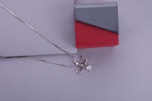 ✨ Elegant 925 Silver Pendant with Sparkling CZ Stones – Stylish Gift Jewelry for Women & Girls