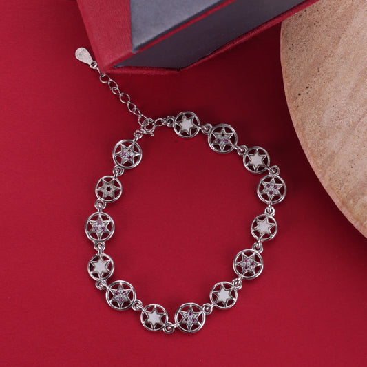 🌟 Stylish 925 Sterling Silver Star Bracelet ✨