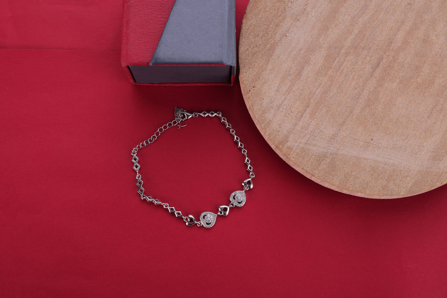 💖 Romantic 925 Silver Heart Bracelet 💖