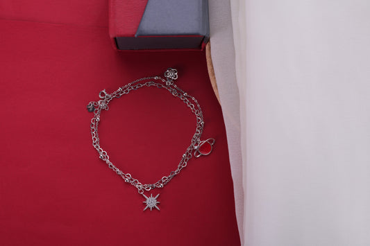✨ Elegant 925 Sterling Silver Charm Bracelet ✨