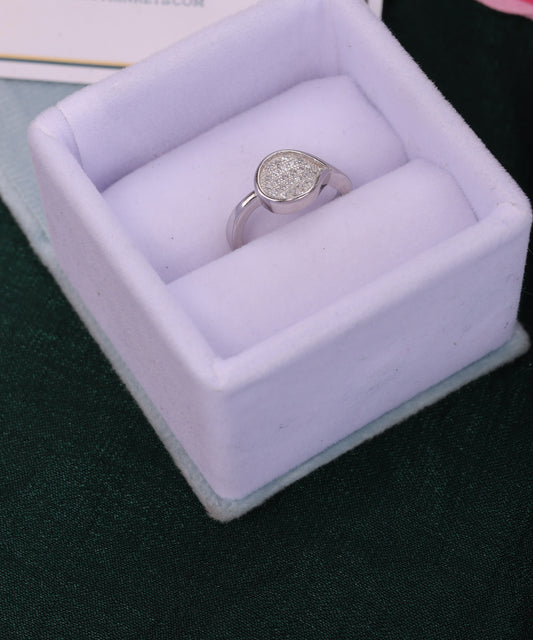 ✨ 925 Sterling Silver Teardrop Ring | Elegant Sparkle 💎