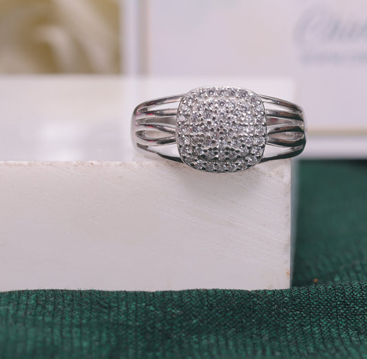 🌸 925 Sterling Silver Cluster Sparkle Ring | Elegant Statement Jewelry 💍
