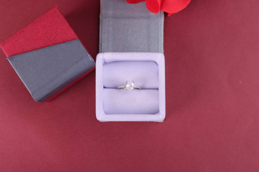 ✨ 925 Sterling Silver Red Gemstone Ring | Elegant CZ Halo Design 💎