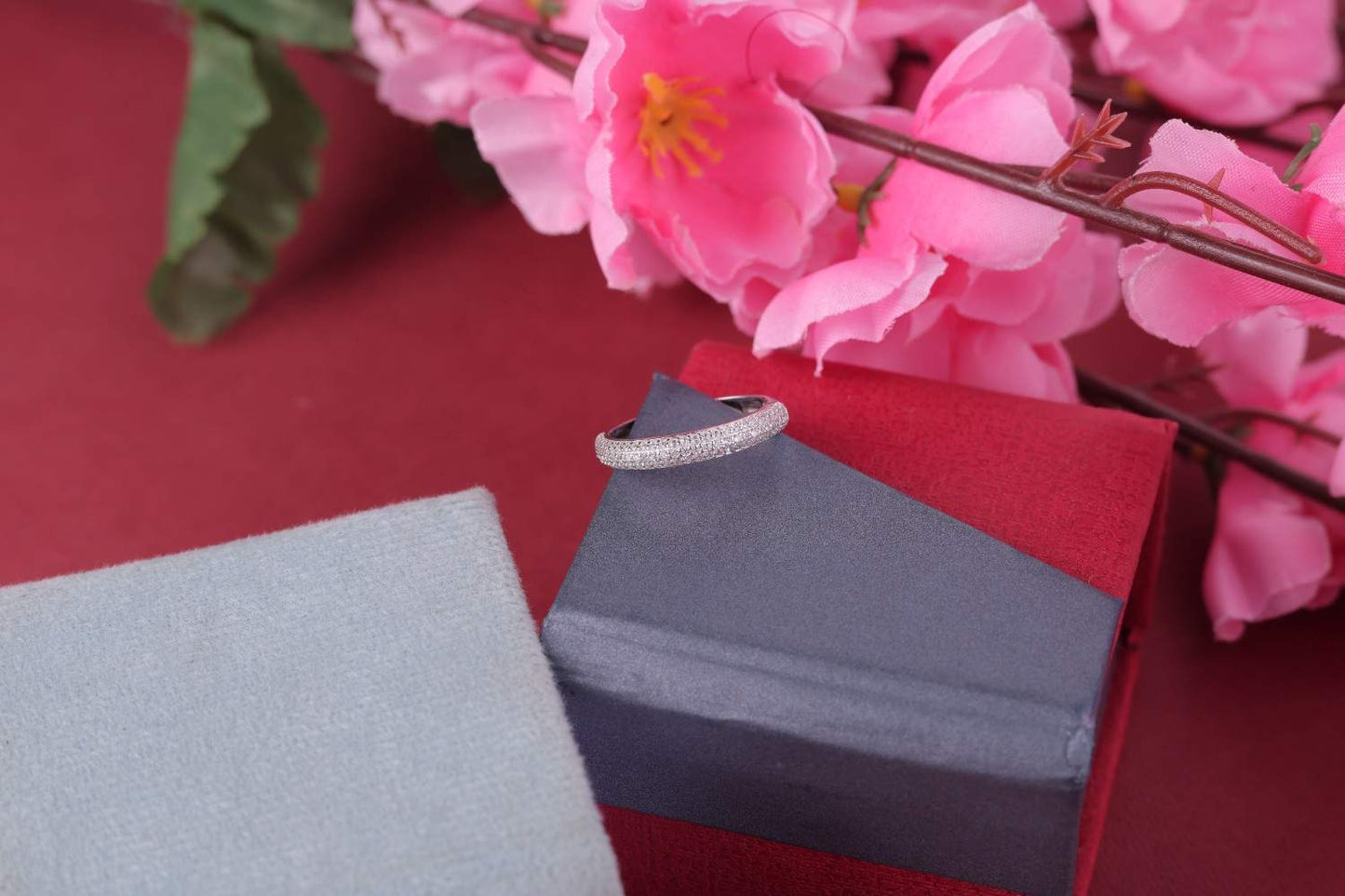 🌟 Classic Pave 925 Sterling Silver Ring | Timeless Sparkling Band 💎