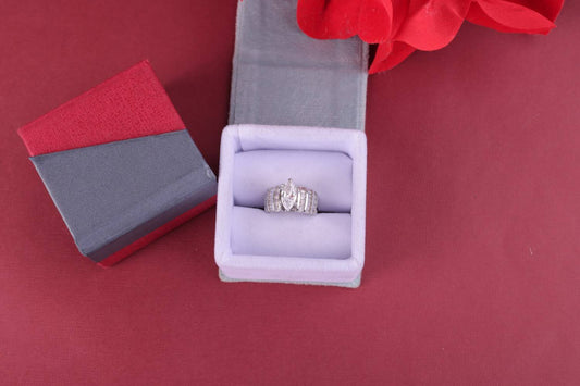 💍 Luxury Marquise-Cut 925 Sterling Silver Statement Ring