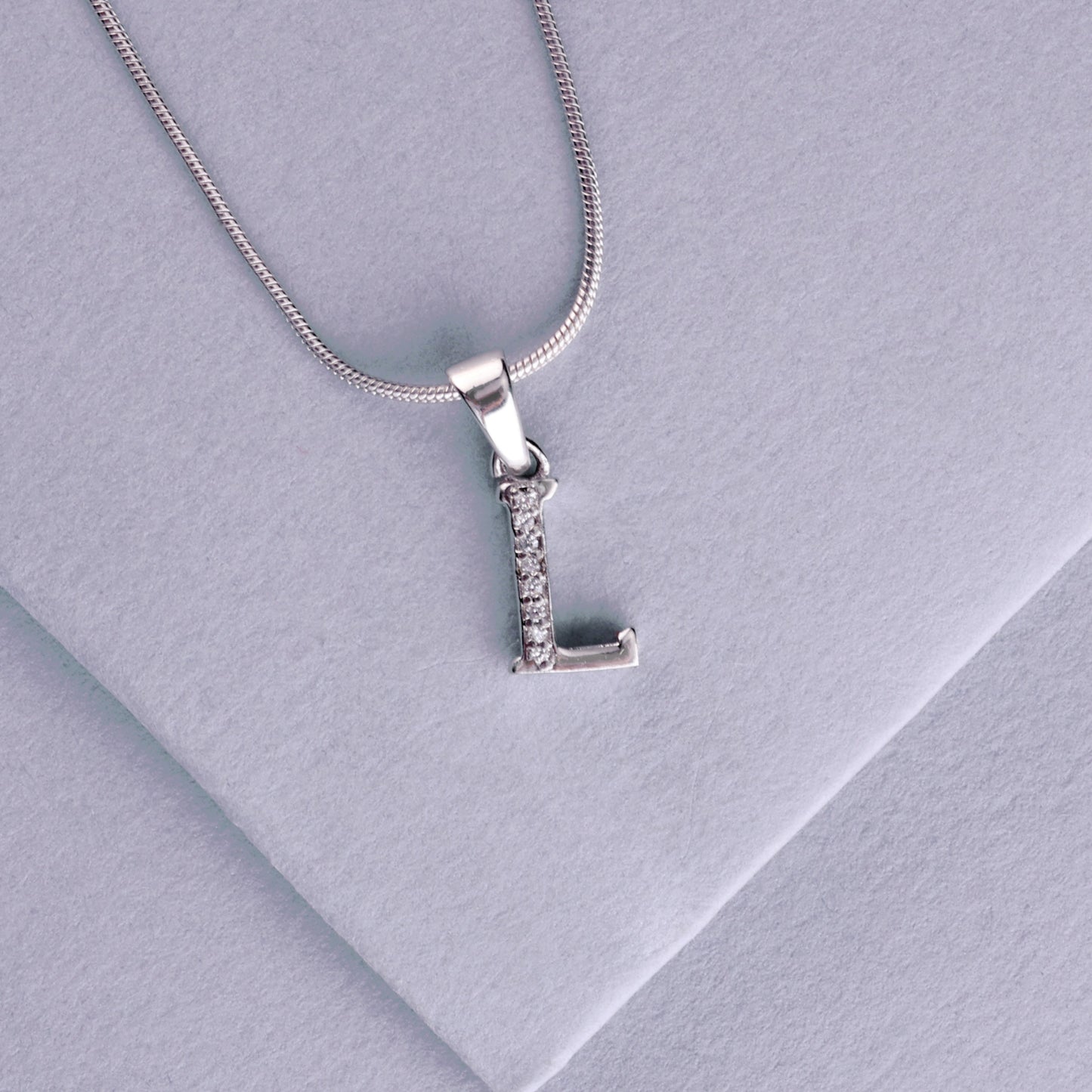 💎✨🔤 925 Sterling Silver "L" Alphabet Pendant Necklace for Women | Zircon-Embellished Initial Charm | Daily Wear Chain Jewelry | Minimalist Gift Idea